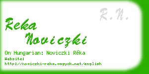 reka noviczki business card